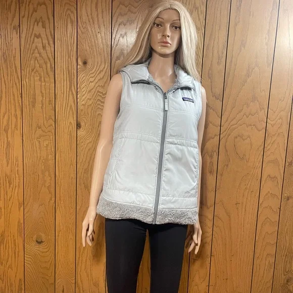 Patagonia" Vest Los Gatos -Hooded-Reversible-Gray - Picture 10 of 16